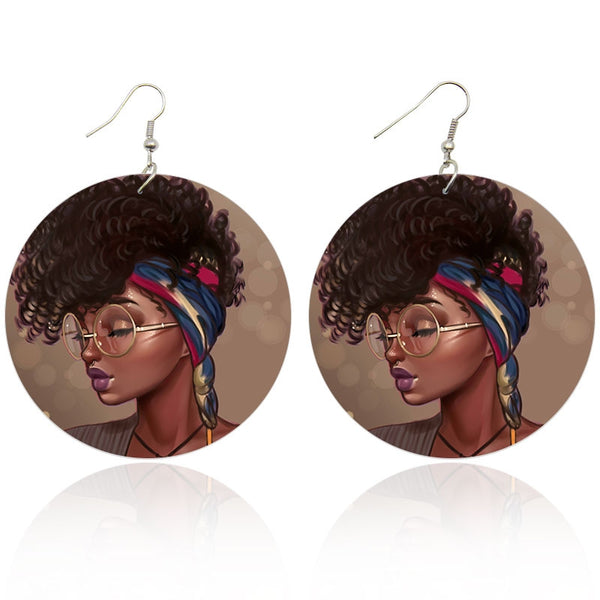 Girl with Glasses | Boucles d'oreilles africaines