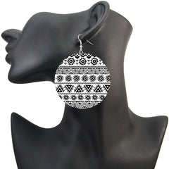 Boucles d'oreilles africaines | Black & Blanc tribal