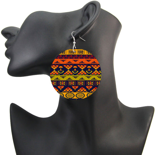 Orange Ethnic art | Boucles d'oreilles africaines
