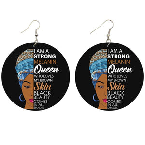 I am a strong melanin queen | Boucles d'oreilles africaines