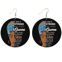 I am a strong melanin queen | Boucles d'oreilles africaines