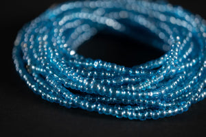 Waist Beads / Chaine de taille africaine - EDE - Bleu (élastique)
