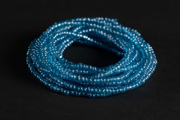 Waist Beads / Chaine de taille africaine - EDE - Bleu (élastique)