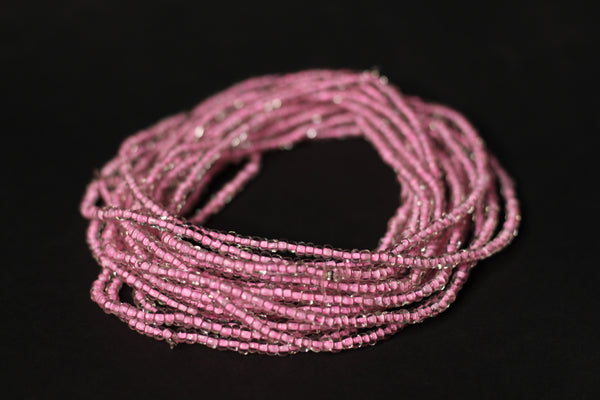 Waist Beads / Chaine de taille africaine - ASEMOTA - Rose (élastique)