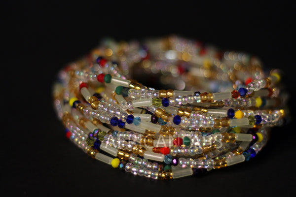 Waist Beads / Chaine de taille africaine - ESOMO - Multicolore (élastique)