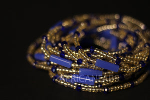Waist Beads / Chaine de taille africaine - IFUEKO - Bleu (élastique)