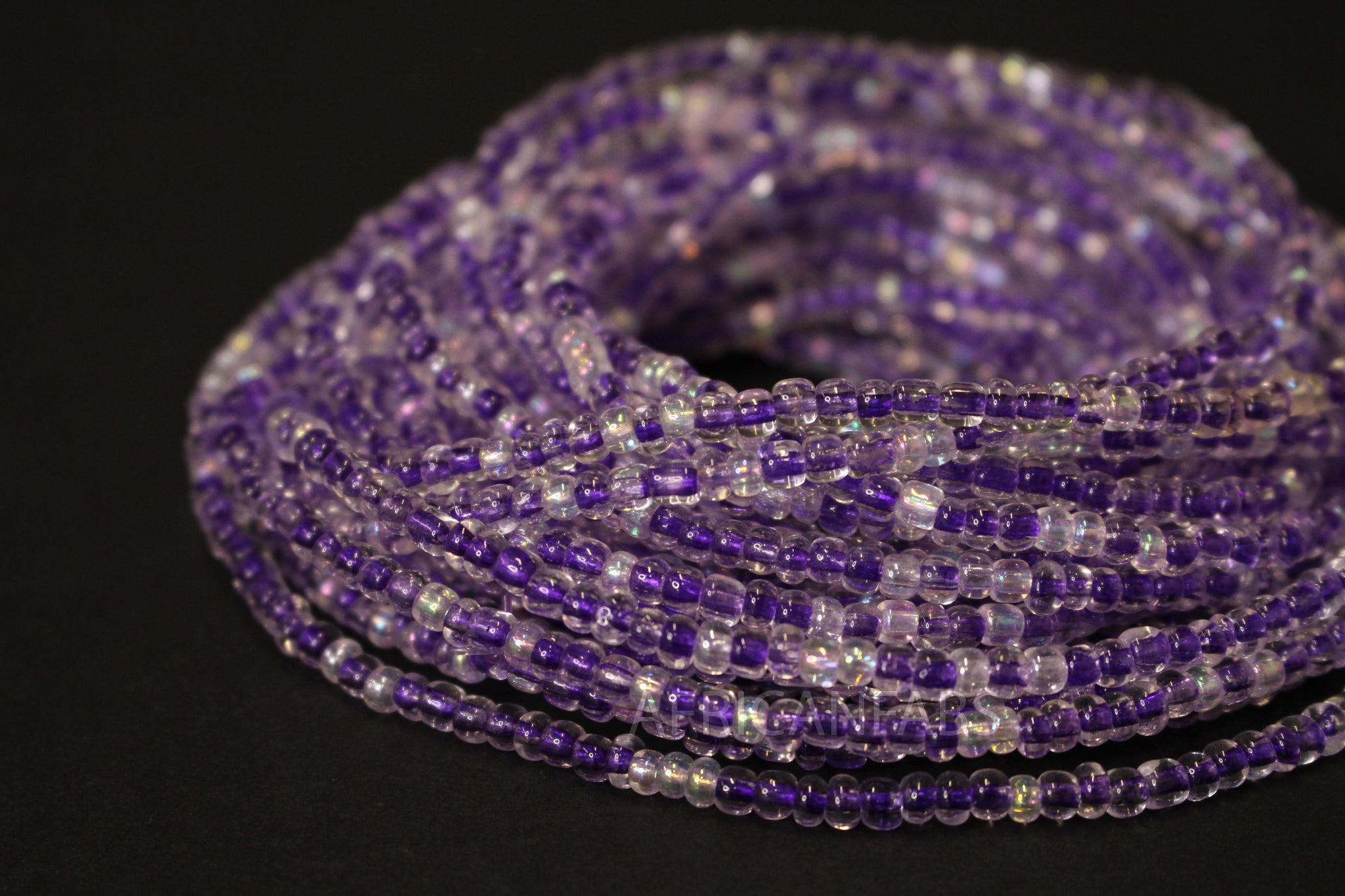Waist Beads / Chaine de taille africaine - UYI - Violet (élastique)