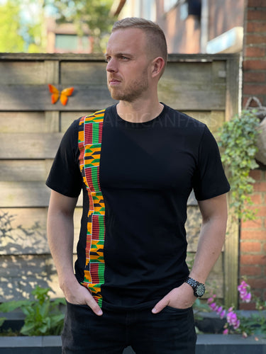 T-shirt pour homme imprimé en kente africain