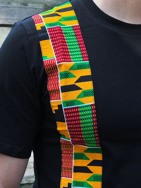 T-shirt pour homme imprimé en kente africain