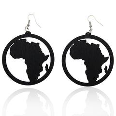 Boucles d'oreilles africaines in multiple colors | Le continent africain en cercle