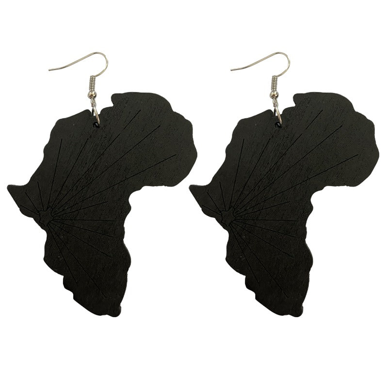 Black African continent | Boucles d'oreilles africaines