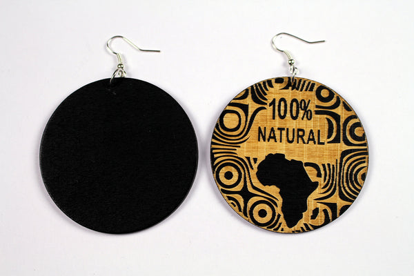 Boucles d'oreilles africaines | wood & Black 100% natural