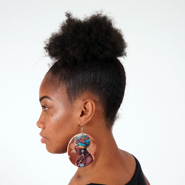 Boucles d'oreilles inspirées de l'Afrique | African woman ( 2 sizes )