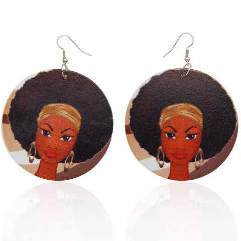 Boucles d'oreilles africaines | Afro girl