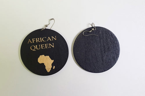 Boucles d'oreilles africaines en bois | AFRICAN QUEEN