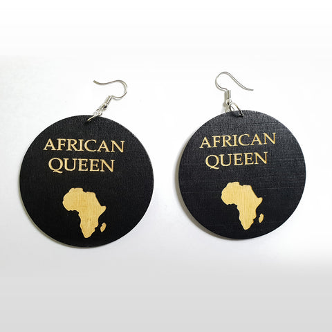 Boucles d'oreilles africaines en bois | AFRICAN QUEEN