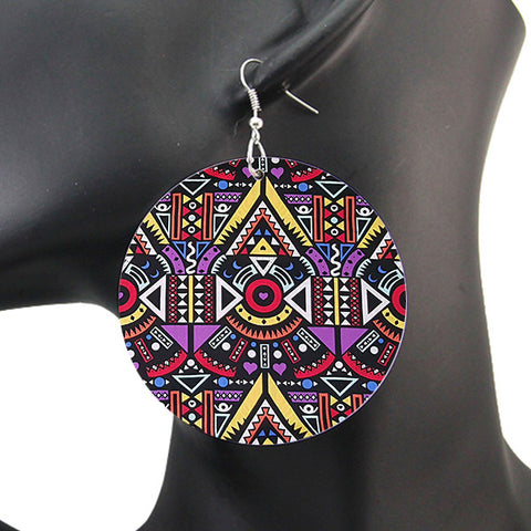 Jaune Tribal - Imprimé africain drop earrings