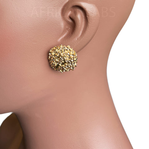 Boucles d'oreilles géométriques en métal / Or