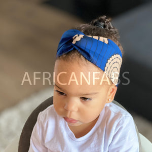 Bandeau imprimé africain - Enfants - Accessoires pour cheveux - Bleu