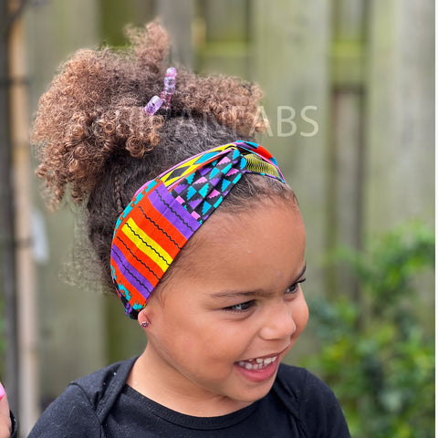 Bandeau imprimé africain - Enfants - Accessoires pour cheveux - Multicouleur Kente