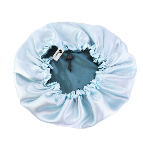 Bonnet de douche en satin de soie, double couche, turban élastique large  bande en satin pour femme (bleu) : : Beauté et Parfum
