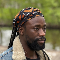 Bandeau en imprimé africain - Adultes unisexes - Marron bogolan