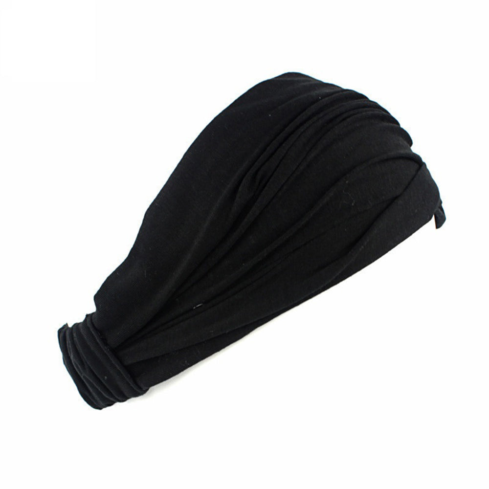 Kryzalite Lot De 3 Bandeaux Sport Unisexes 10 Cm - Tissu Doux Extensible Anti-Transpiration (Noir)