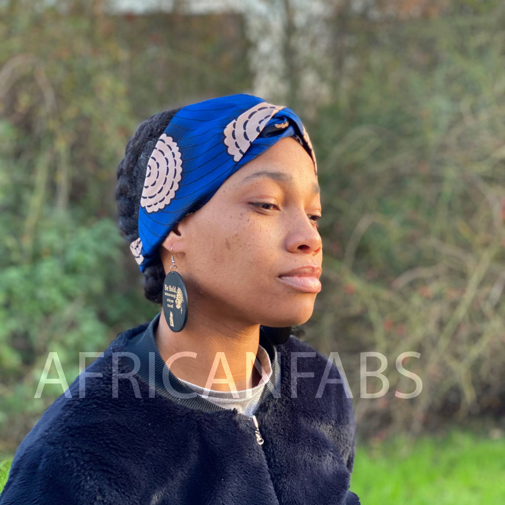 Bleu Bandeau en coton - Adultes unisexes – AfricanFabs