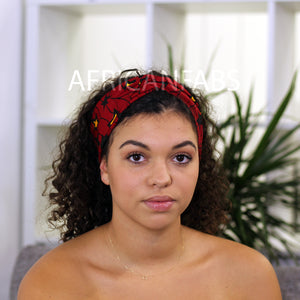 Bandeau imprimé africain - Adultes - Accessoires pour cheveux - Rouge / jaune Star VLISCO
