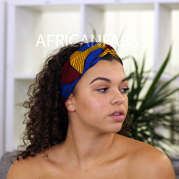 Bandeau imprimé africain - Adultes - Accessoires pour cheveux - Rouge Santana VLISCO