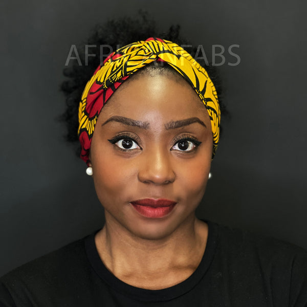 Bandeau imprimé africain - Adultes - Accessoires pour cheveux - Jaune foncé wedding flower VLISCO