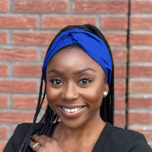 Bandeau imprimé africain - Adultes - Accessoires pour cheveux - Bleu