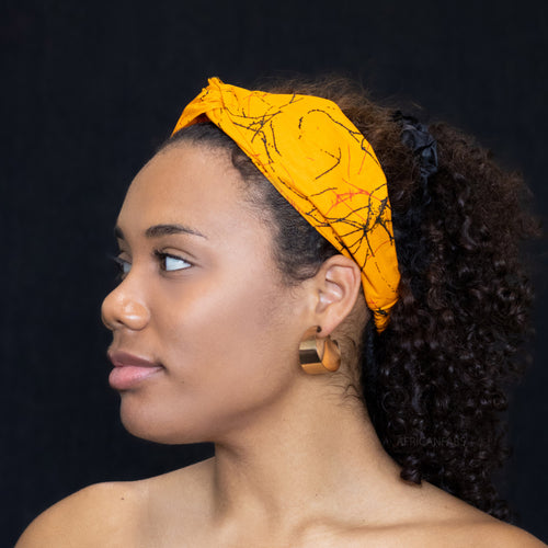 Bandeau imprimé africain - Adultes - Accessoires pour cheveux - Orange