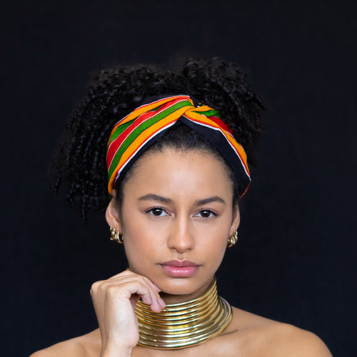 Bandeau imprimé africain - Adultes - Accessoires pour cheveux - Noir Pan African