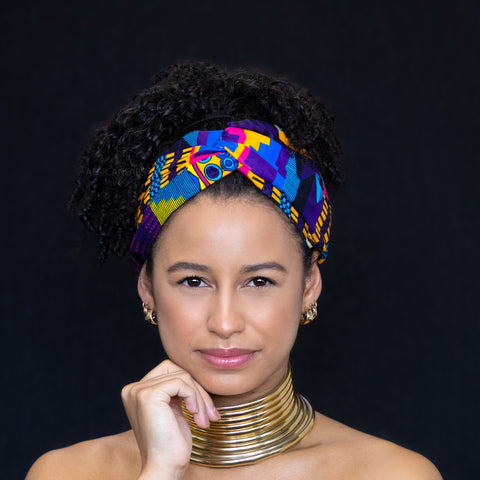 Bandeau imprimé africain - Adultes - Accessoires pour cheveux - Multicolore Kinte