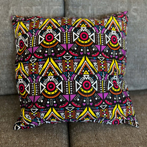 Housse d'oreiller africaine | Rose Bogolan - Oreiller décoratif 45x45cm - 100% coton
