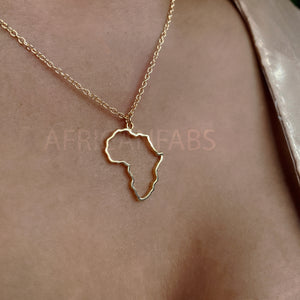 Collier / pendentif - continent africain - Or