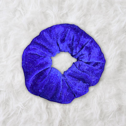 Chouchou / Scrunchie velvet - Accessoires pour cheveux adultes - Bleu