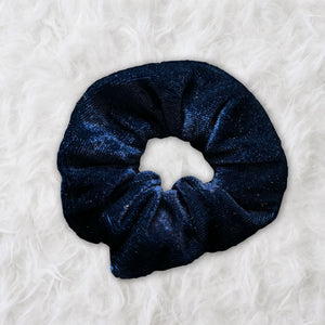 Chouchou / Scrunchie velvet - Accessoires pour cheveux adultes - Bleu marine