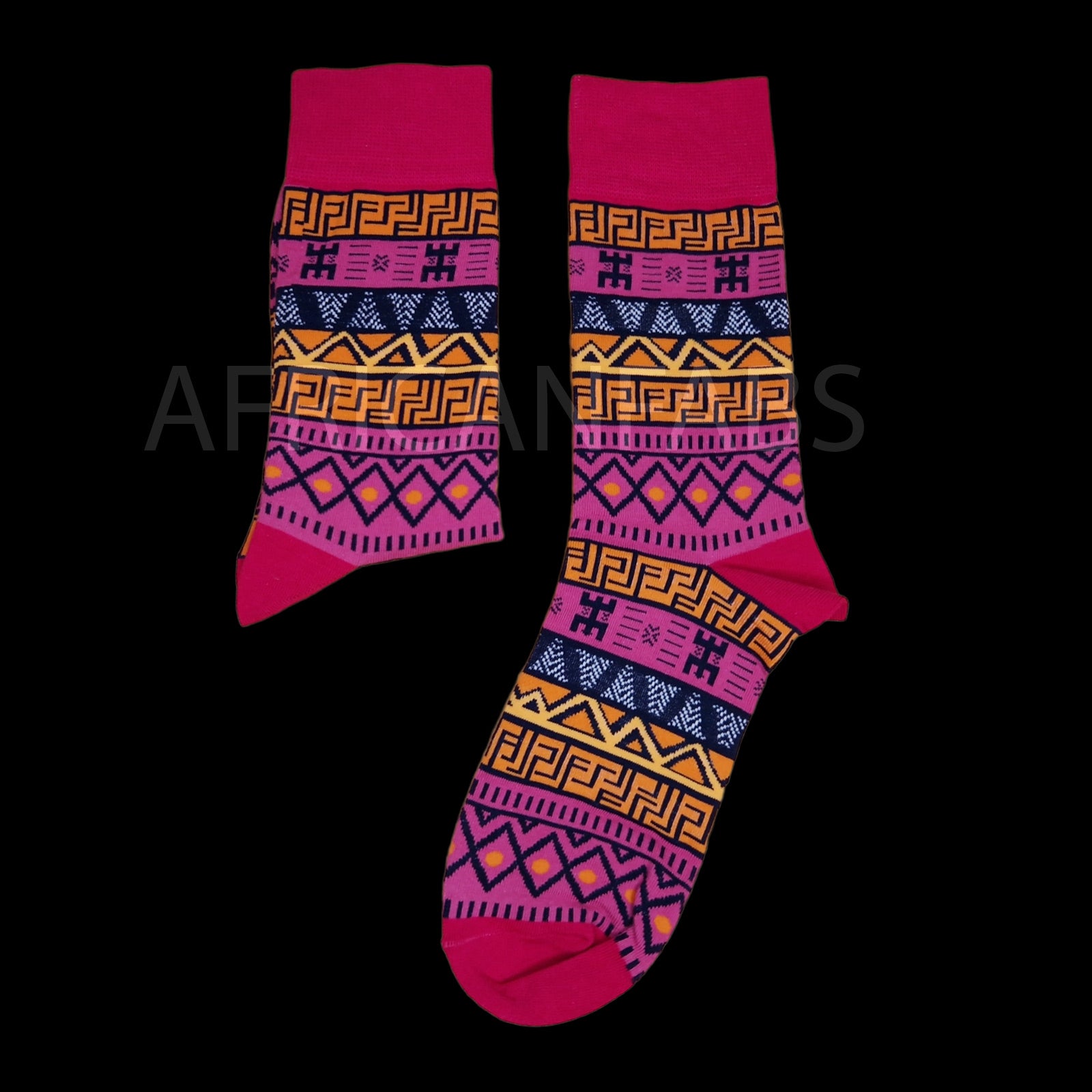 Chaussettes africaines / chaussettes afro / chaussettes Mud - Rose