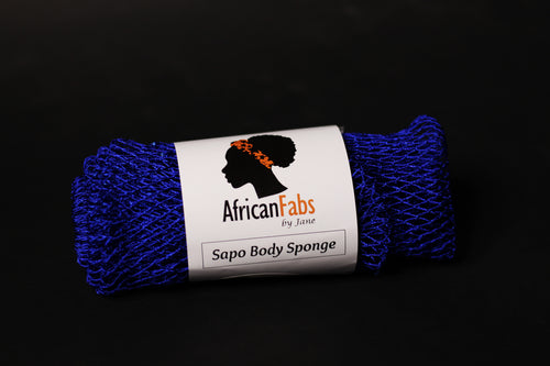 Éponge Africaine / Djampé / Sapo Sponge / filet pour se laver - Bleu
